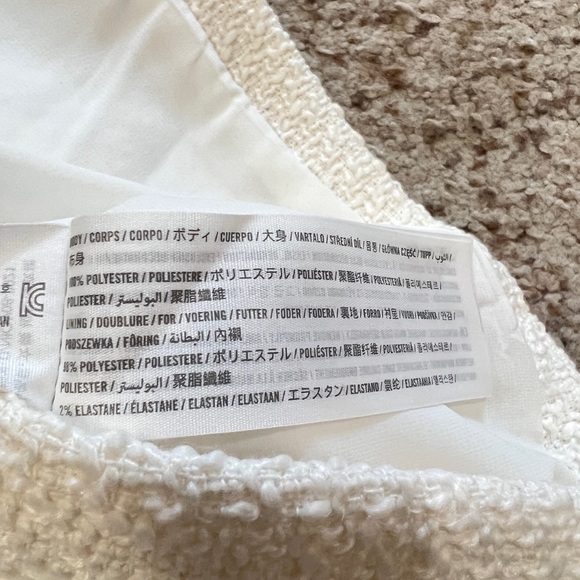 Abercrombie & Fitch The Mara Tweed Vest Mini Dress Ivory Size Medium  Old Money - Picture 5 of 9